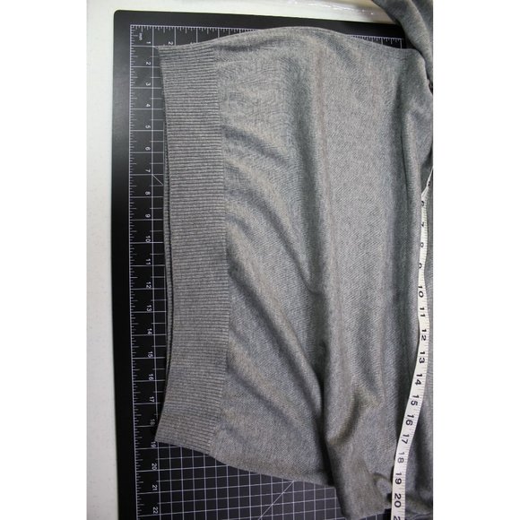 Lands' End Outfitters V neck Sweater Large Grey 80% Cotton & 20% Modal - Picture 9 of 12